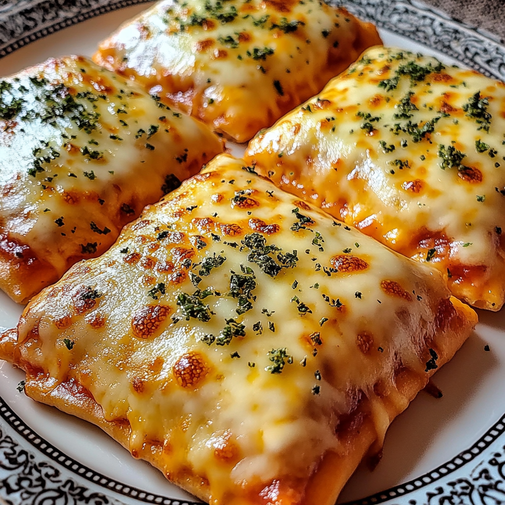 Golden Cheesy Homemade Pockets